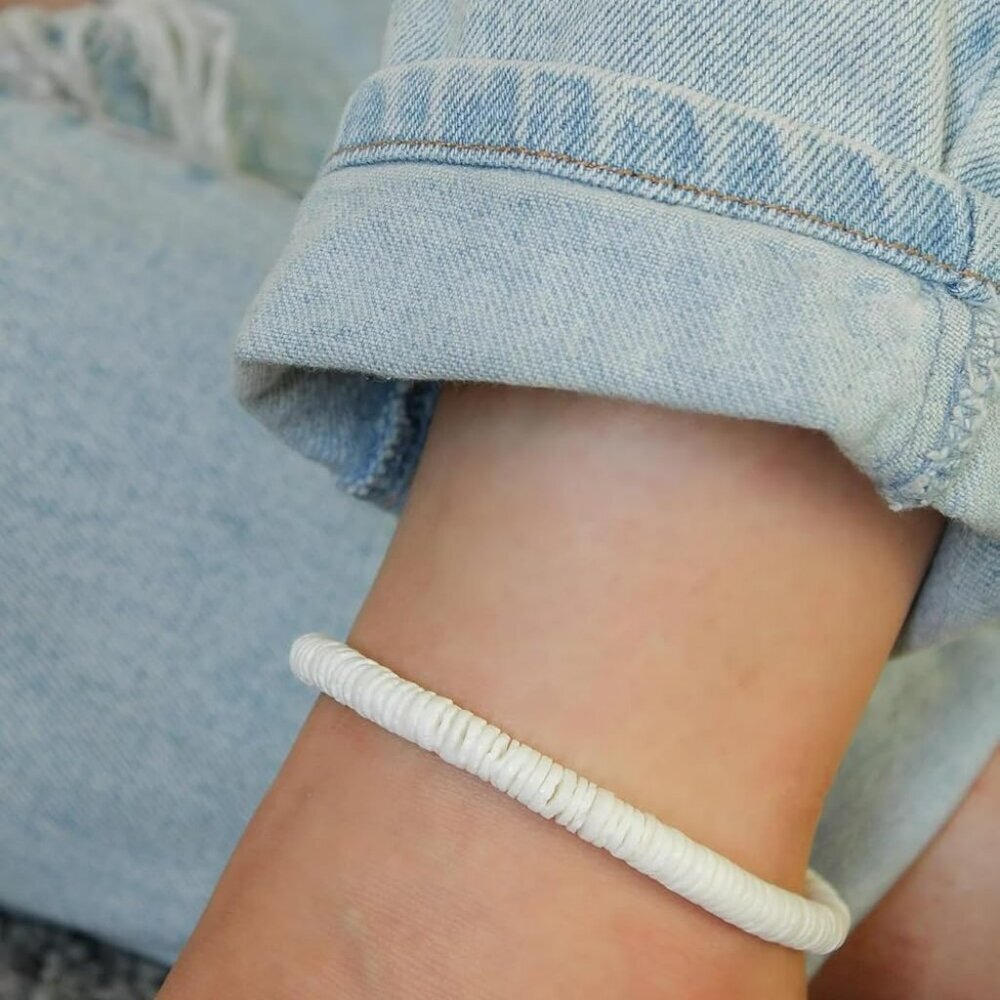 Ankle Bracelets for Women Adjustable Boho Pearl Beads Natural Shell Anklet Handm - Picture 3 of 7